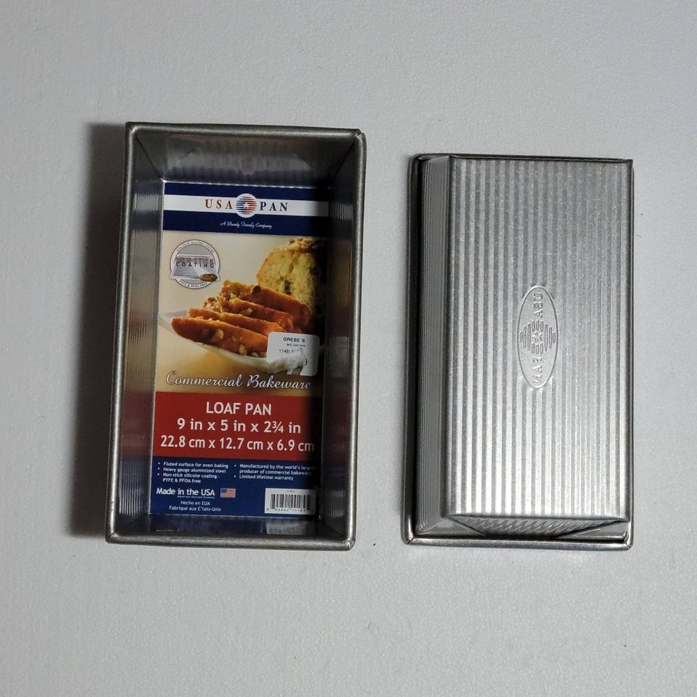 NWT USA Pan Bakeware Aluminized Steel Loaf Pan, 1 Pound, Silver